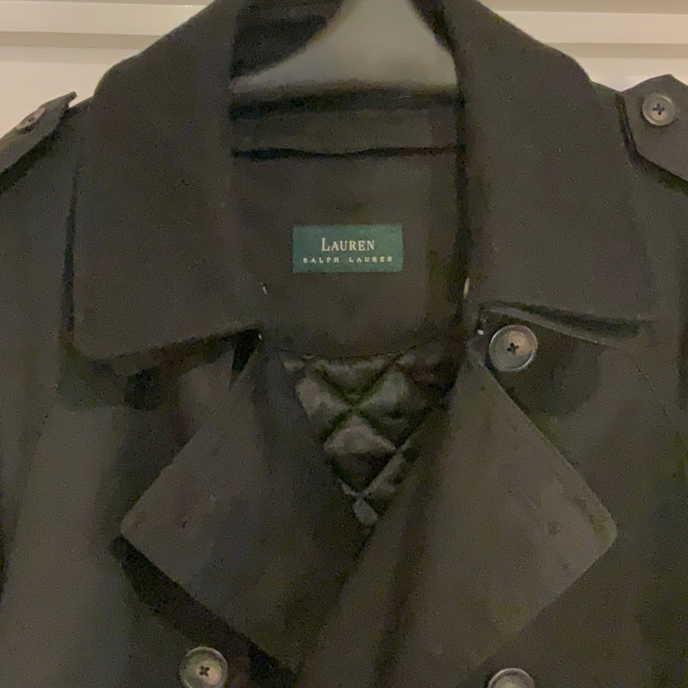 Ralph Lauren Black Trench Coat - Picture 3 of 6